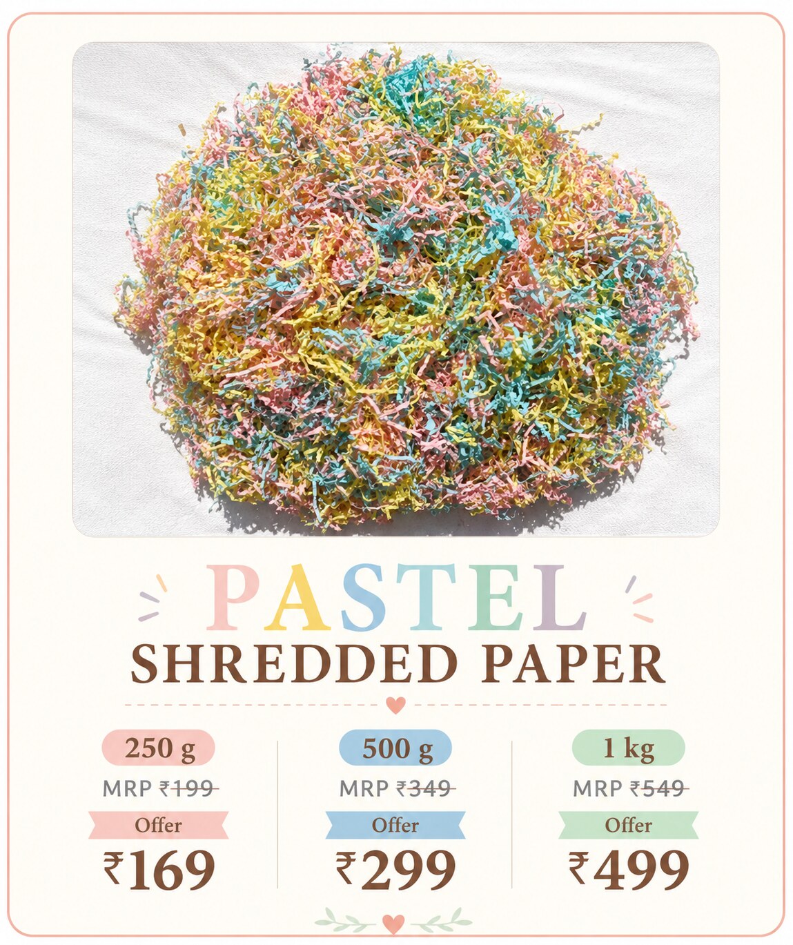 Pastel Shredded Paper
