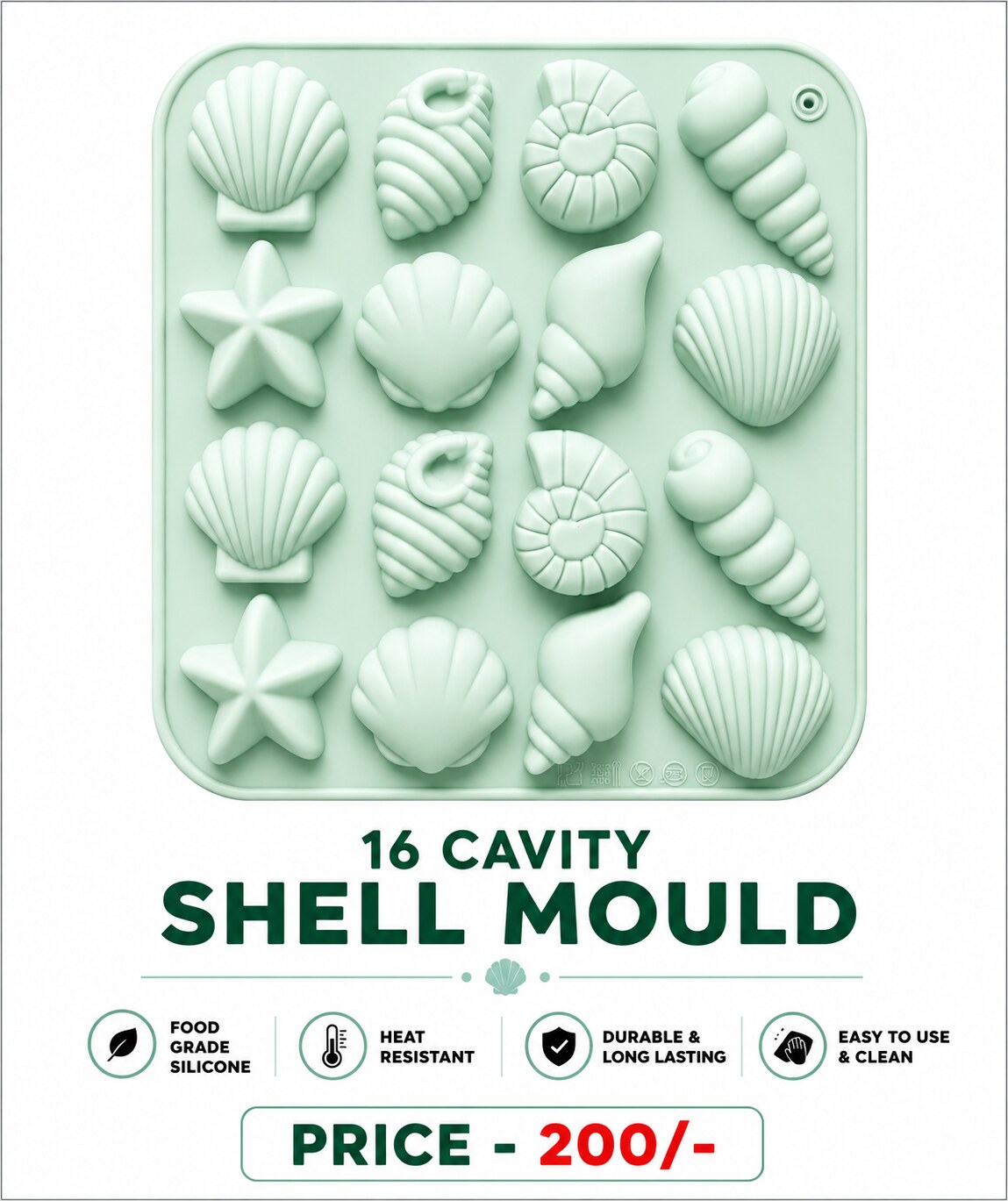 16 Cavity Shell Mould