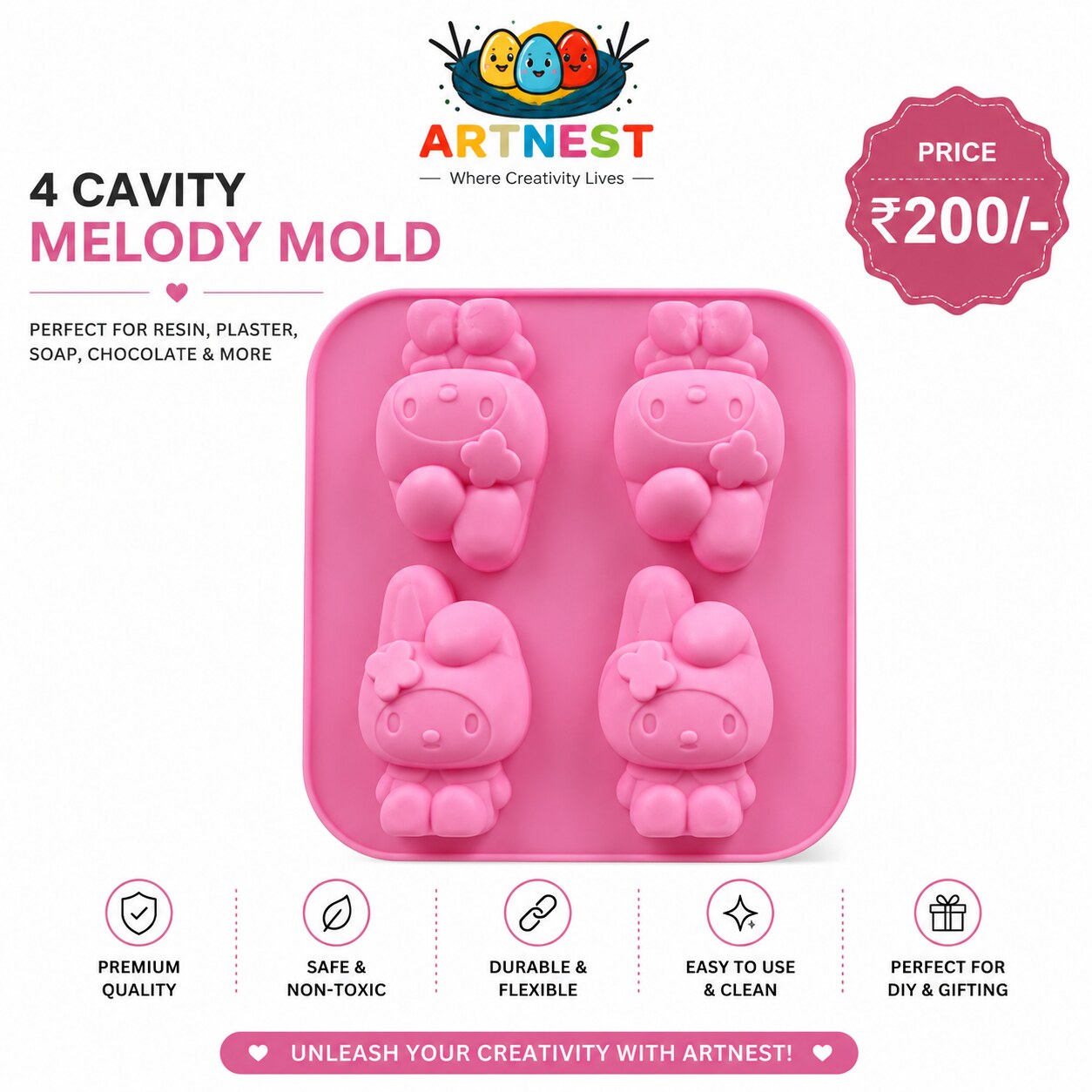 4 Cavity Melody Mold