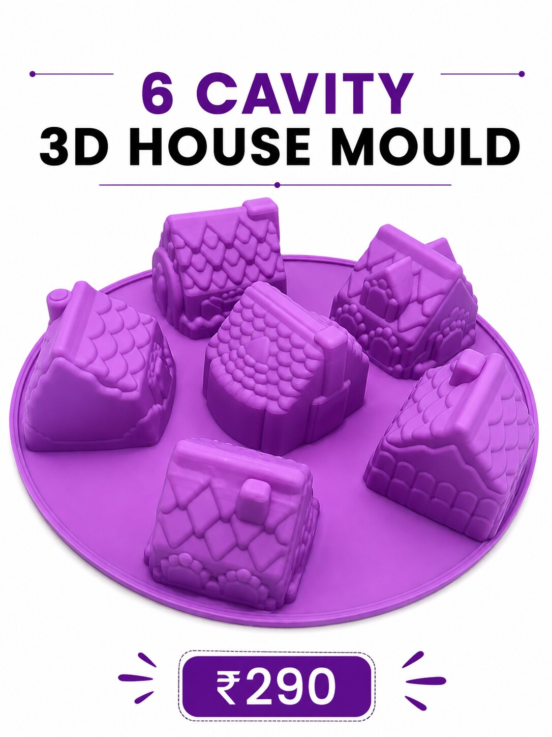 6 Cavity 3D House Mould