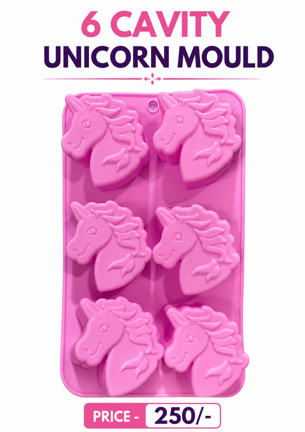 6 Cavity Unicorn Mould
