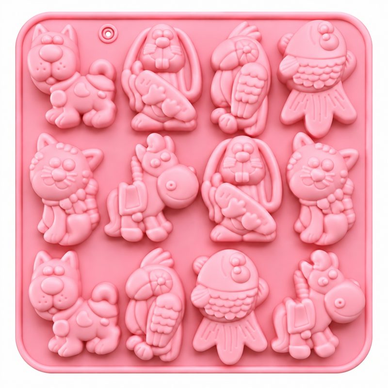 12 CAVITY DIFFRENT ANIMAL MOULD