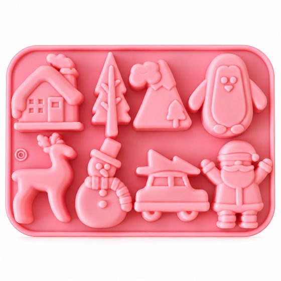 8 Cavity Christmas Santa Mould