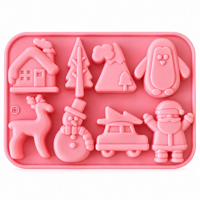 8 Cavity Christmas Santa Mould