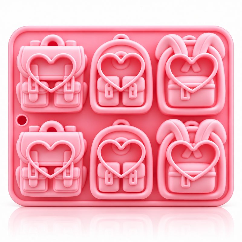 6 Cavity School Bag silicon Mould