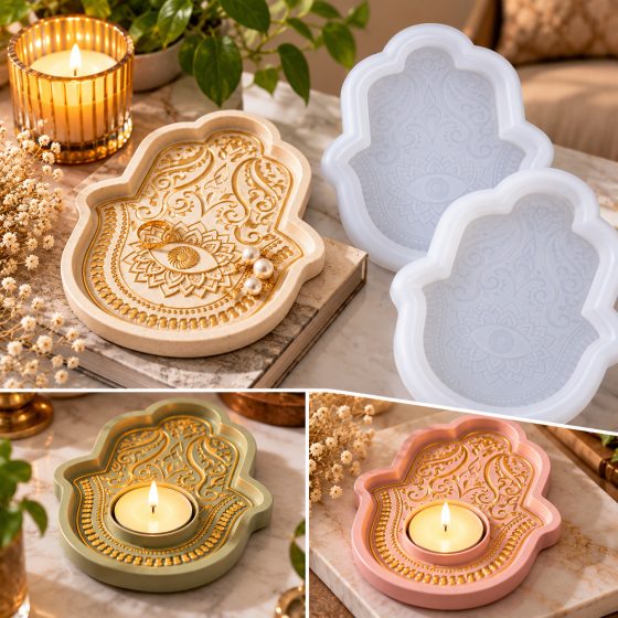 Artnest Hamsa Hand Silicone Mould for Concrete Art, Resin Art & Decorative Tray Making — image 2