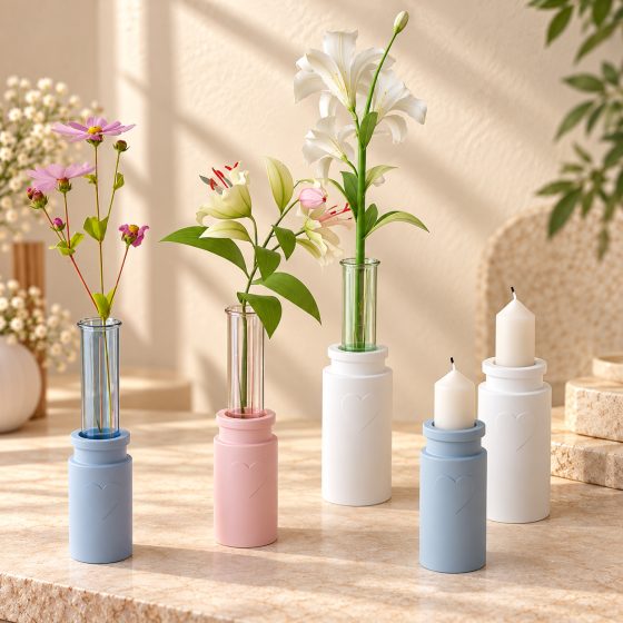 ArtNest India Cylindrical Vase & Candle Holder Silicone Mould — image 2
