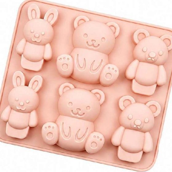 6 Cavity Rabbit & Bear Mould