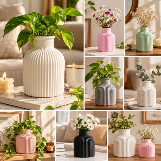 Artnest Ribbed Planter & Vase Mould for DIY Décor — image 3
