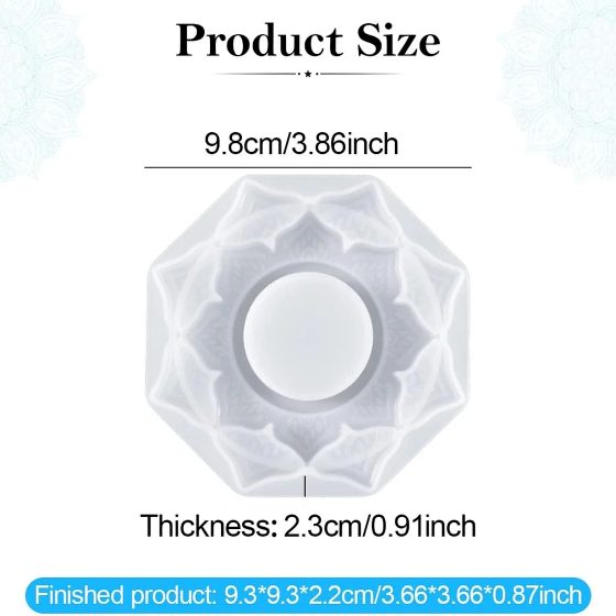 Artnest Lotus Blossom Tealight Candle Holder Silicone Mould — image 2