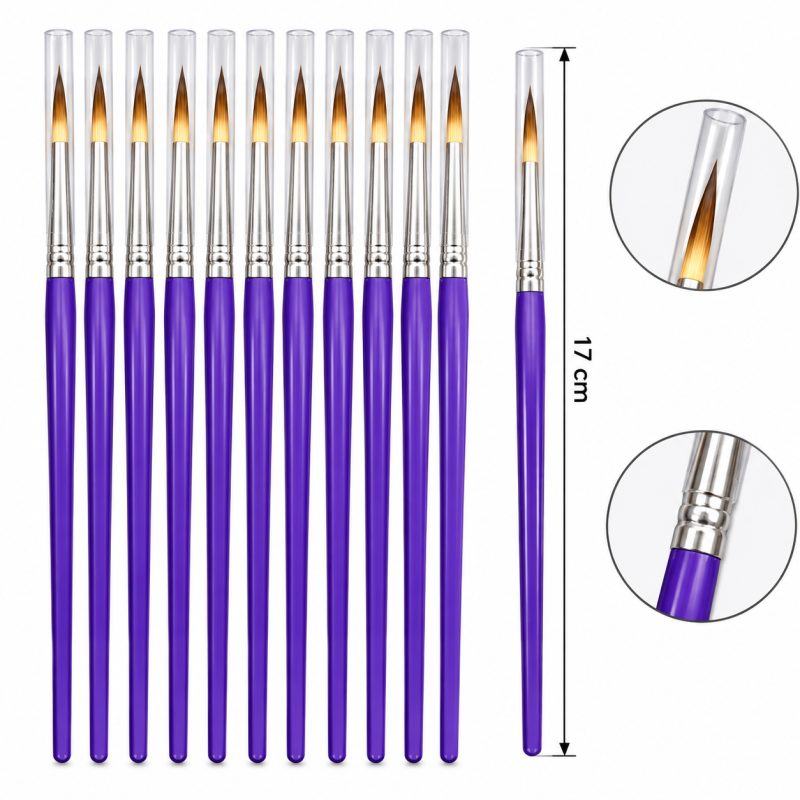 ArtNest 10-Piece Fine Detail Painting Brush Set (Pack of 10 Brushes)