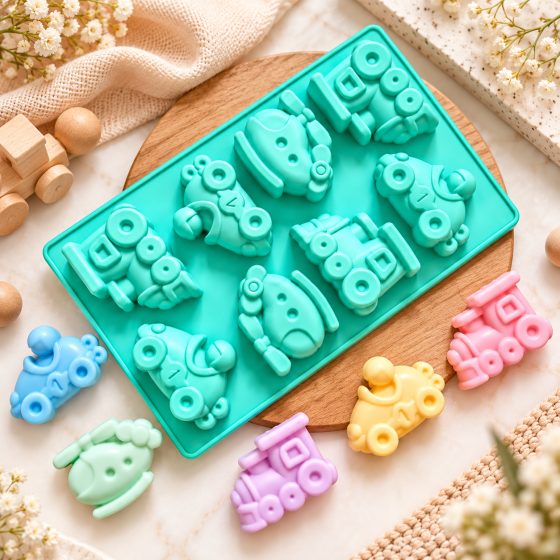 8 Cavity Car Helicopter Train Mould — image 2