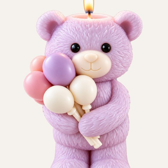 Teddy Bear with Balloons Silicone Mould — image 3