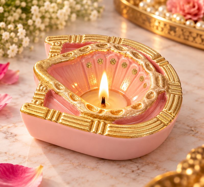 ArtNest India Traditional Decorative Diya Silicone Mould for DIY Diya Making