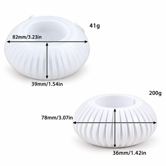 ArtNest India Ribbed Round Agarbatti, Incense & Candle Holder Silicone Mould — image 2