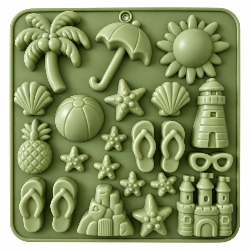 Beach Theme Silicone Mould | 30-in-1 DIY Craft Mould | ArtNest India