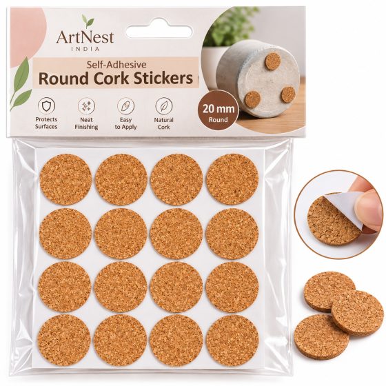 20mm Self-Adhesive Round Cork Stickers — image 2