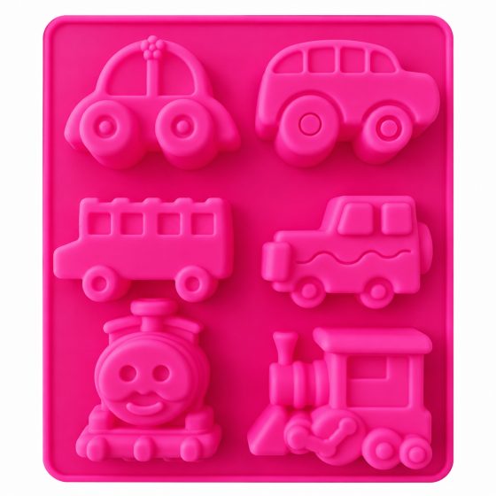 ArtNest 6-Cavity Transport Vehicles Silicone Mould.