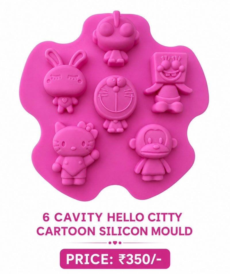 6 Cavity Hello Kitty Cartoon Silicone Mould