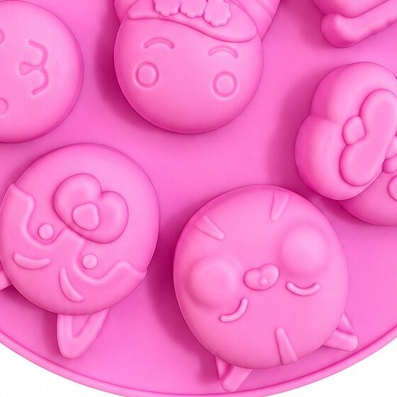 8 Cavity Cute Animal Face Mould