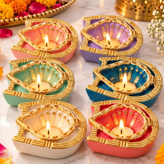 ArtNest India Traditional Decorative Diya Silicone Mould for DIY Diya Making — image 4