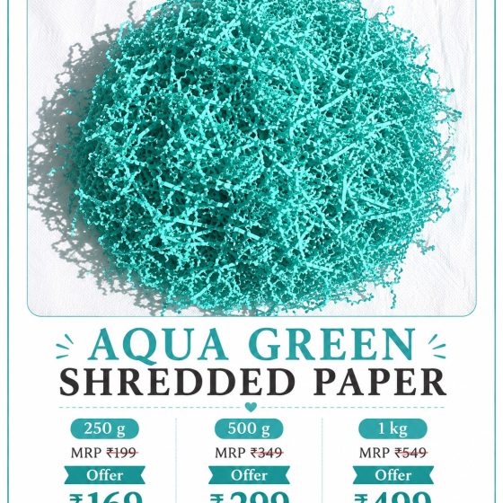 Aqua Green Shredded Paper